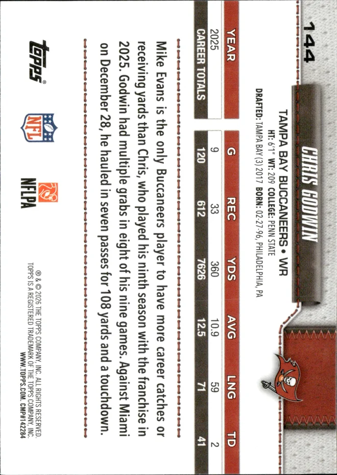 Chris Godwin card back