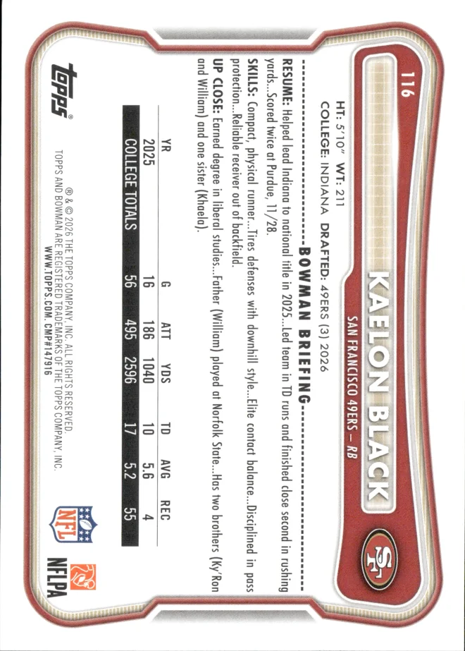 Kaelon Black card back