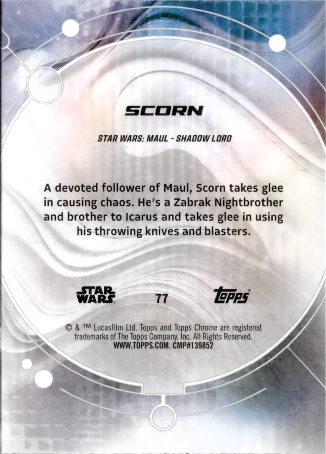 Scorn card back