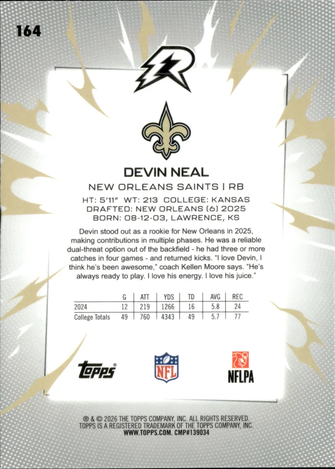 Devin Neal card back