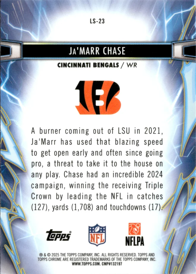 Ja'Marr Chase card back