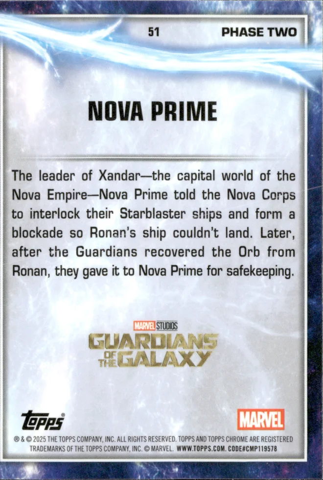 Nova Prime card back