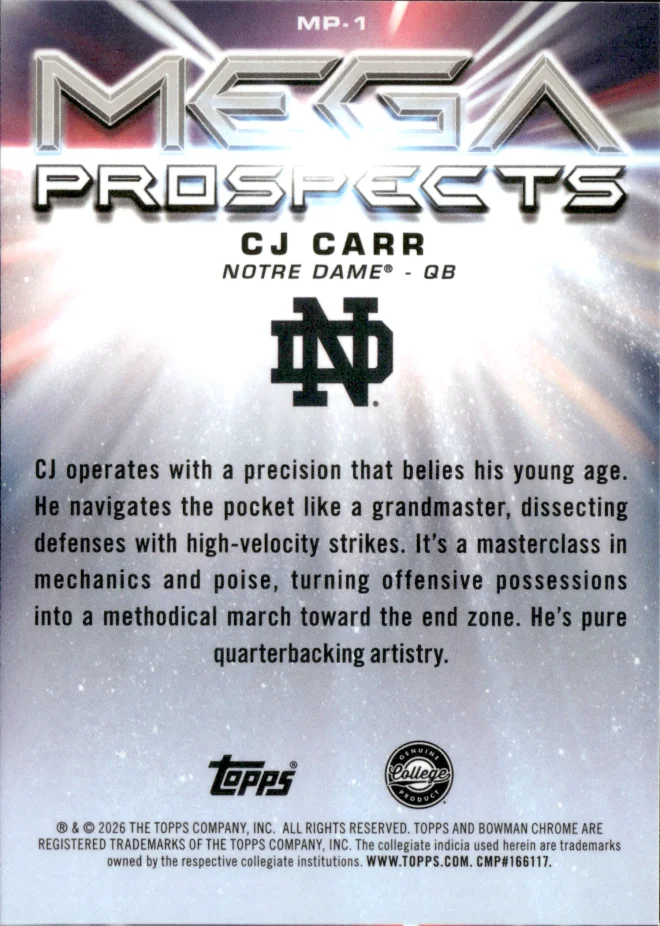 CJ Carr card back