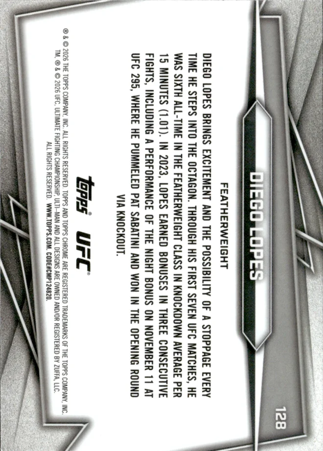 Diego Lopes card back