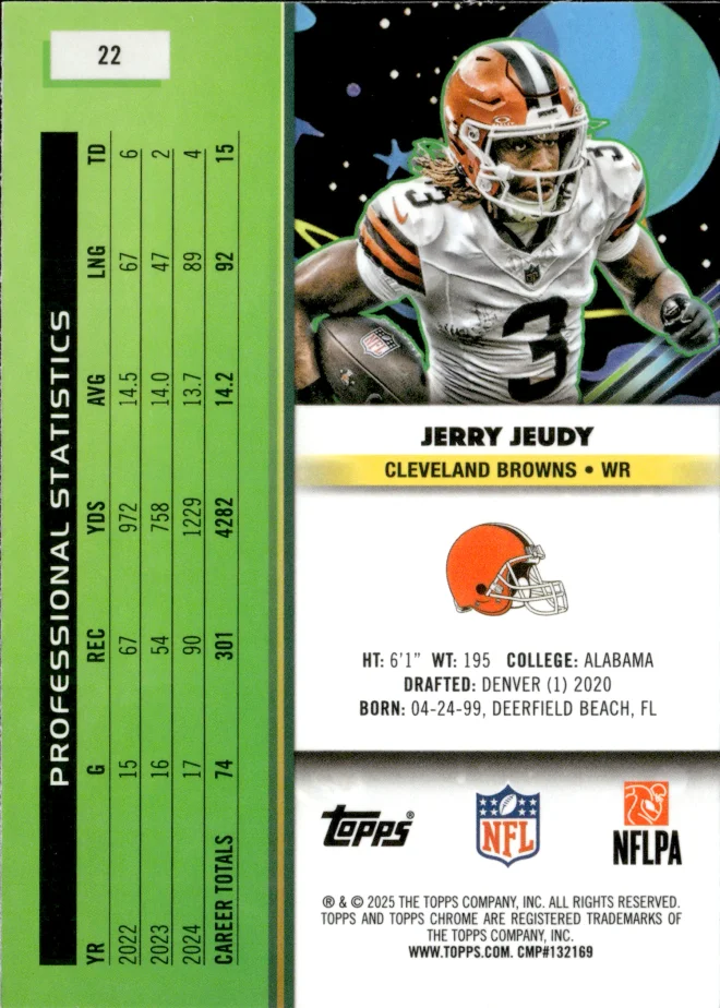 Jerry Jeudy card back