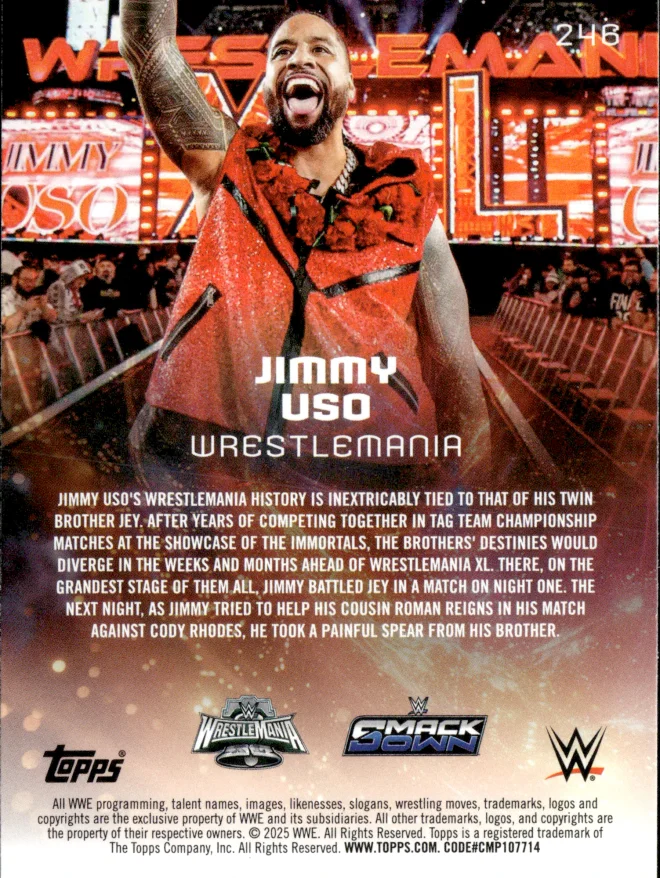 Jimmy Uso card back