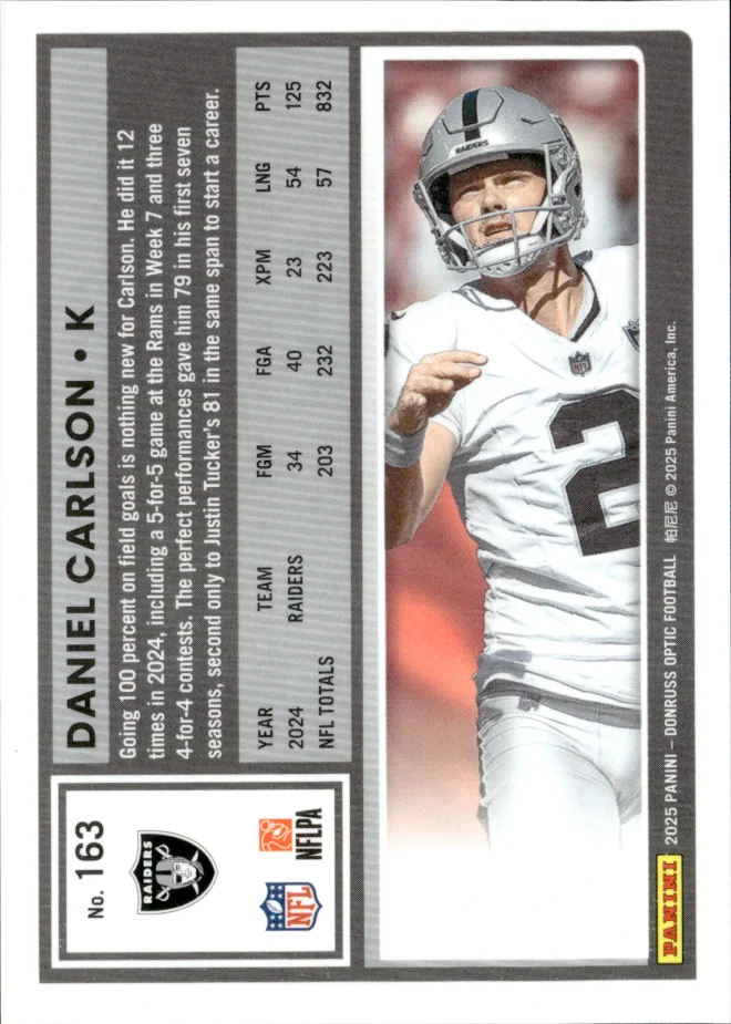 Daniel Carlson card back