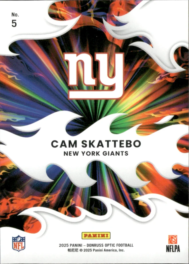 Cam Skattebo card back