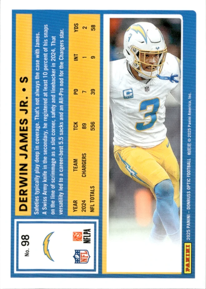 Derwin James Jr. card back