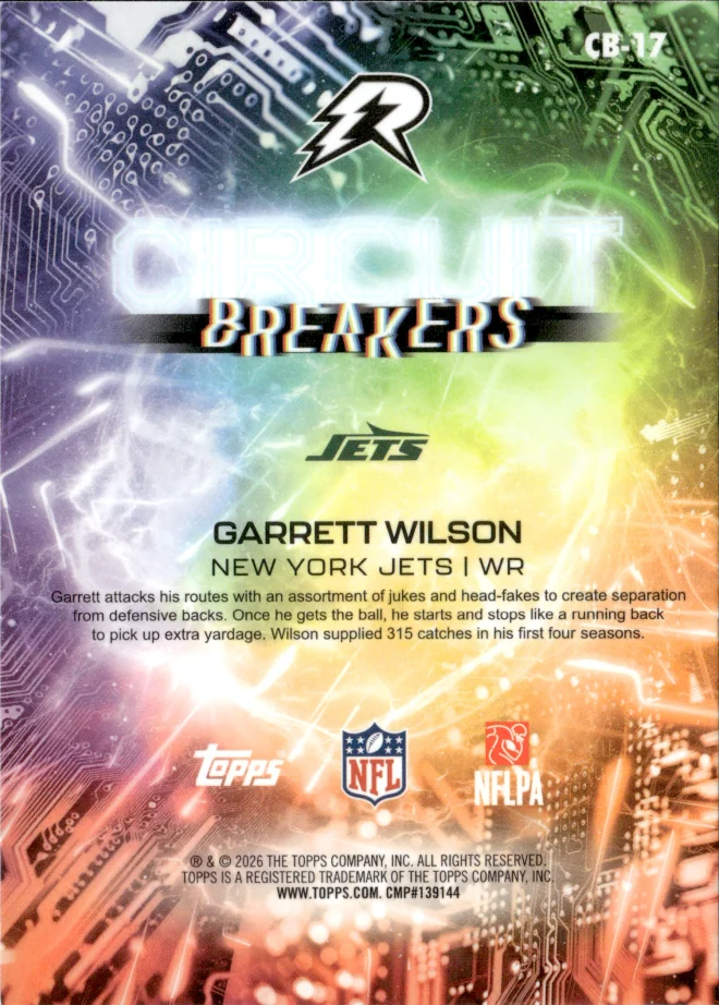 Garrett Wilson card back