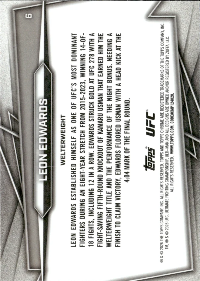 Leon Edwards card back