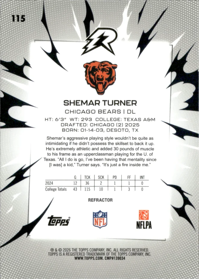 Shemar Turner card back