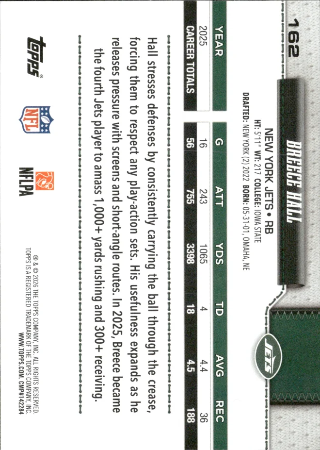 Breece Hall card back