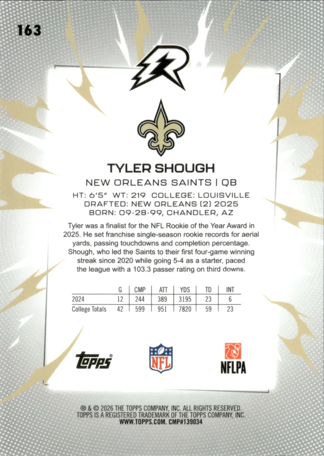 Tyler Shough card back