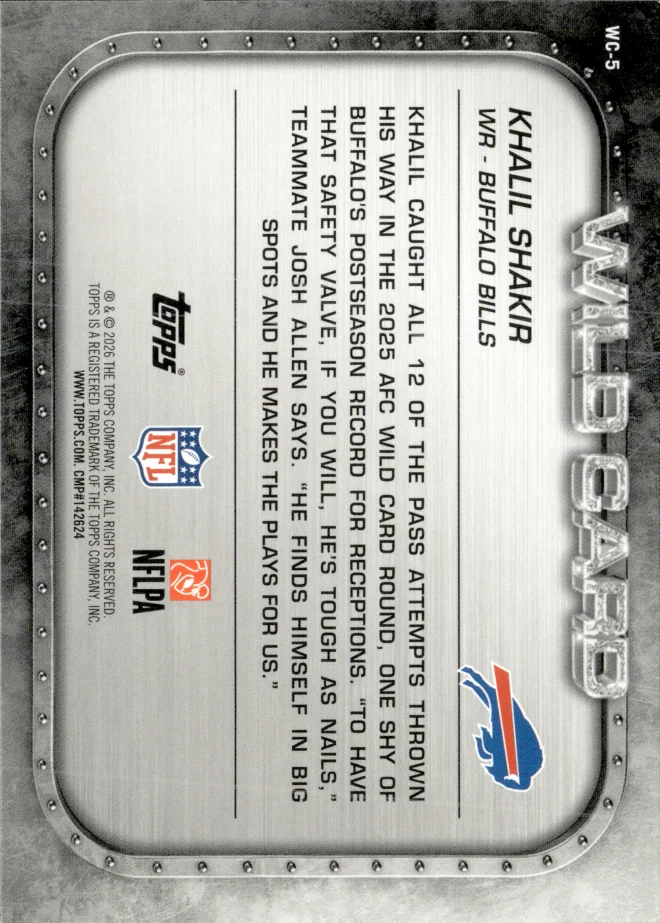 Khalil Shakir card back