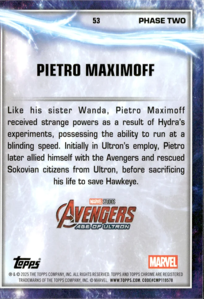 Pietro Maximoff card back
