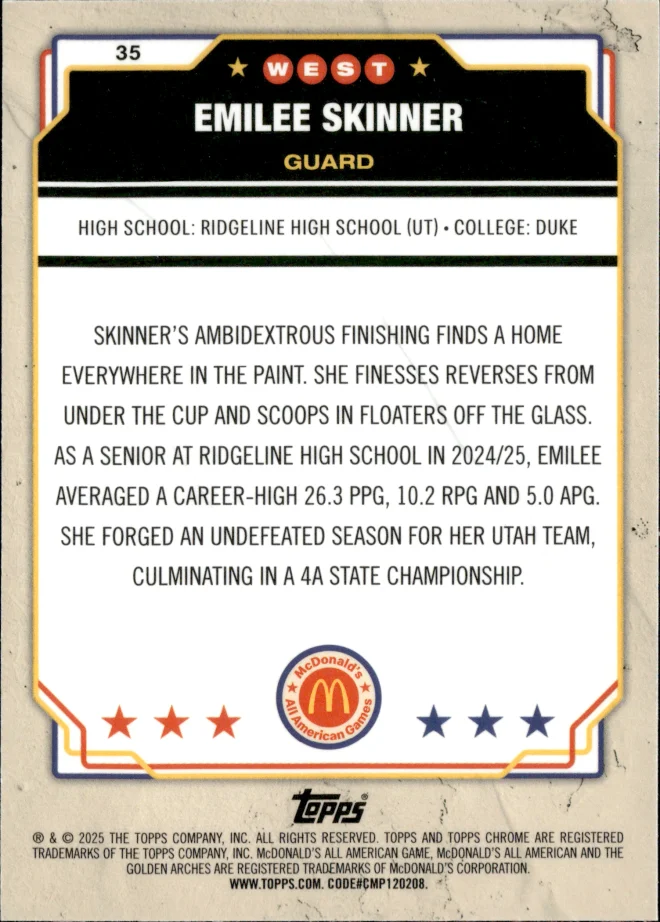 Emilee Skinner card back