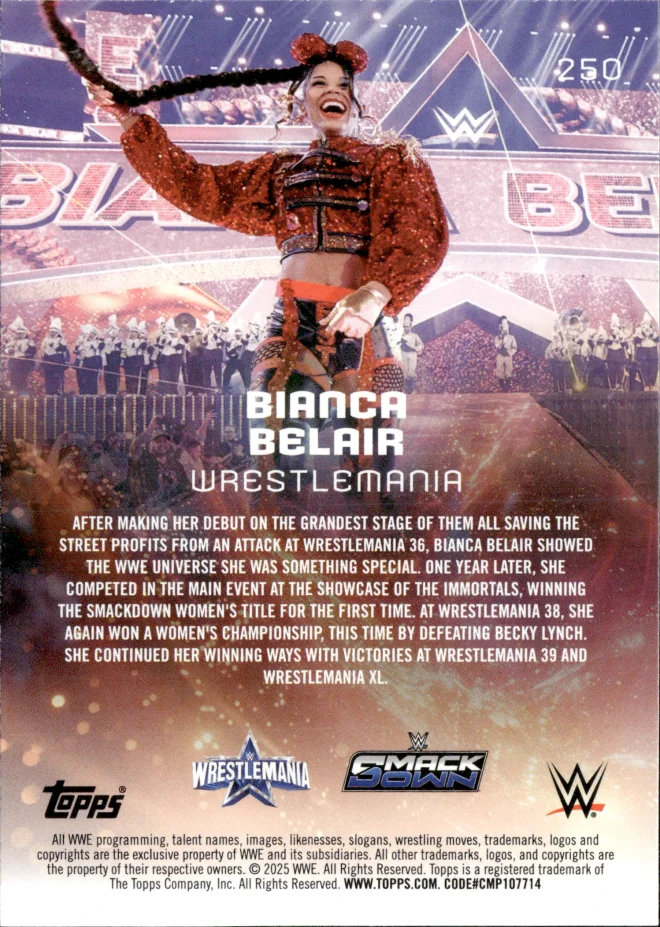 Bianca Belair card back