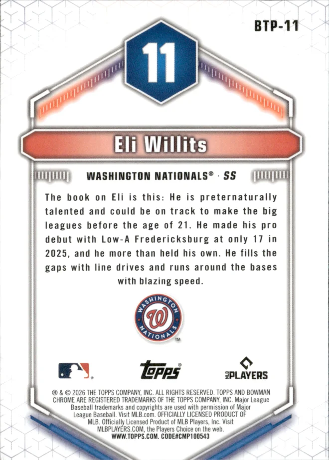 Eli Willits card back