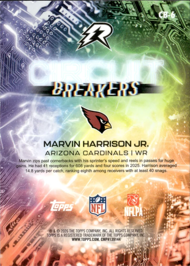 Marvin Harrison Jr. card back