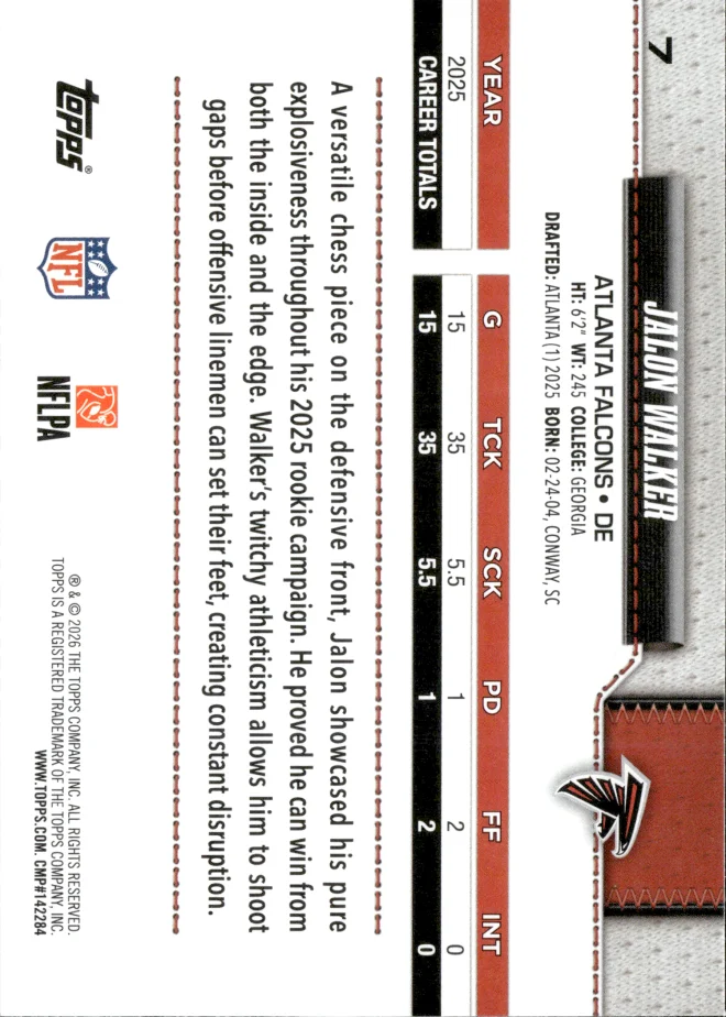 Jalon Walker card back