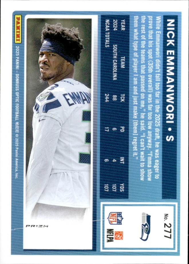 Nick Emmanwori card back