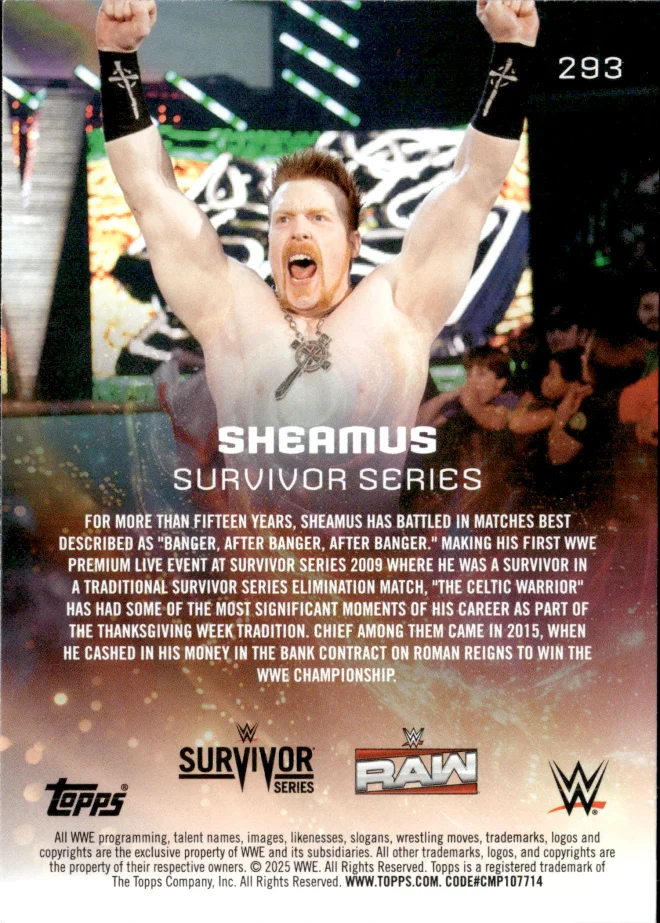 Sheamus card back