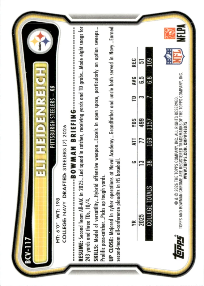Eli Heidenreich card back