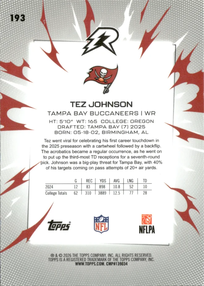 Tez Johnson card back