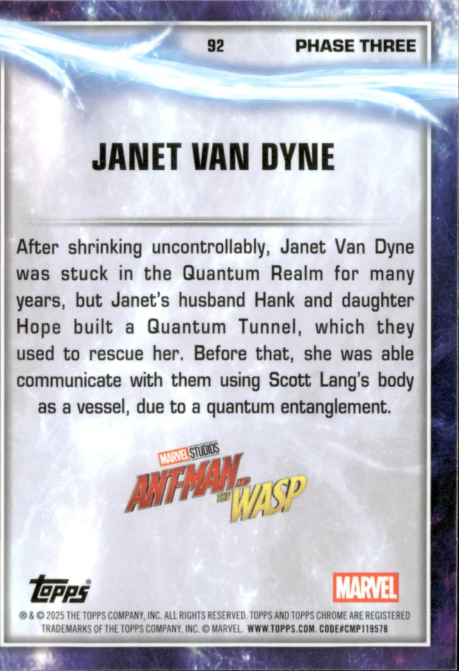 Janet Van Dyne card back