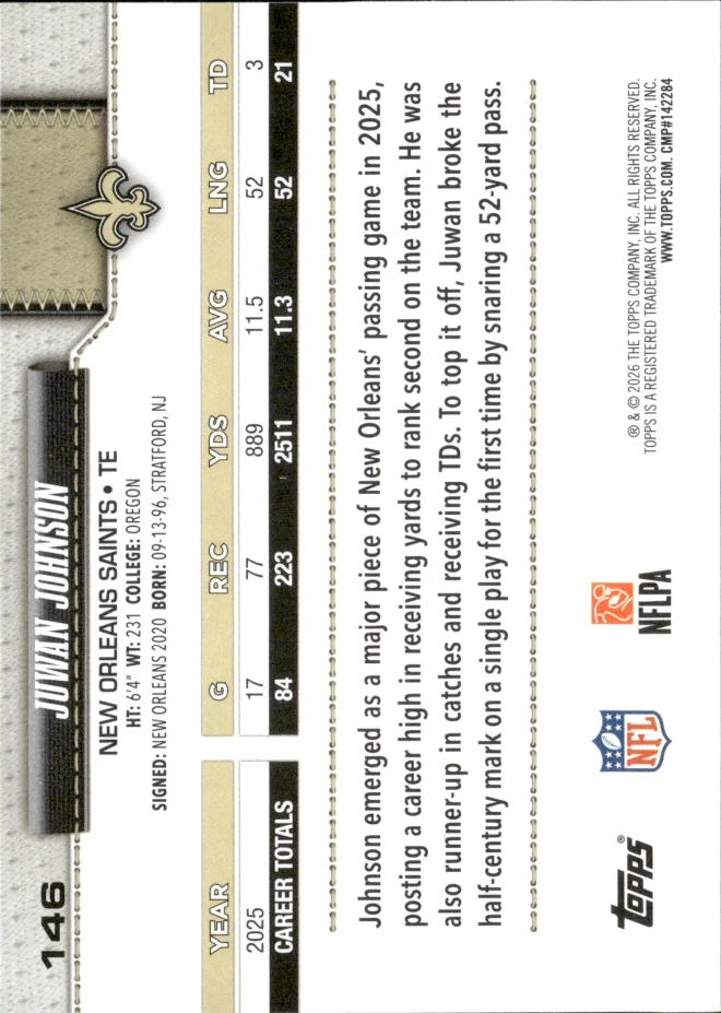 Juwan Johnson card back