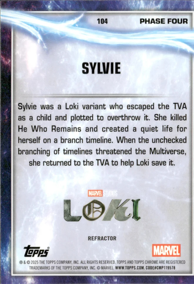 Sylvie card back