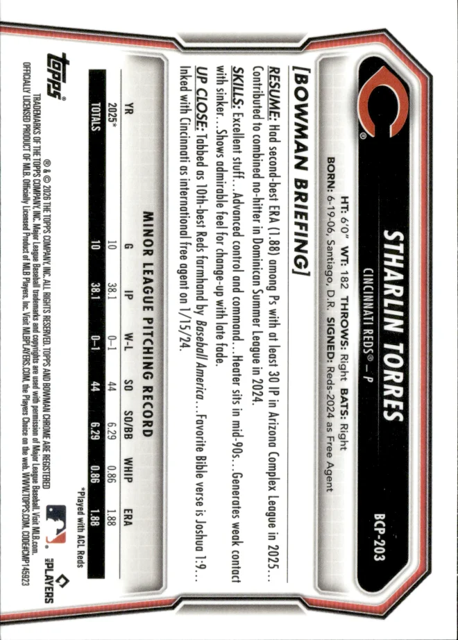 Stharlin Torres card back