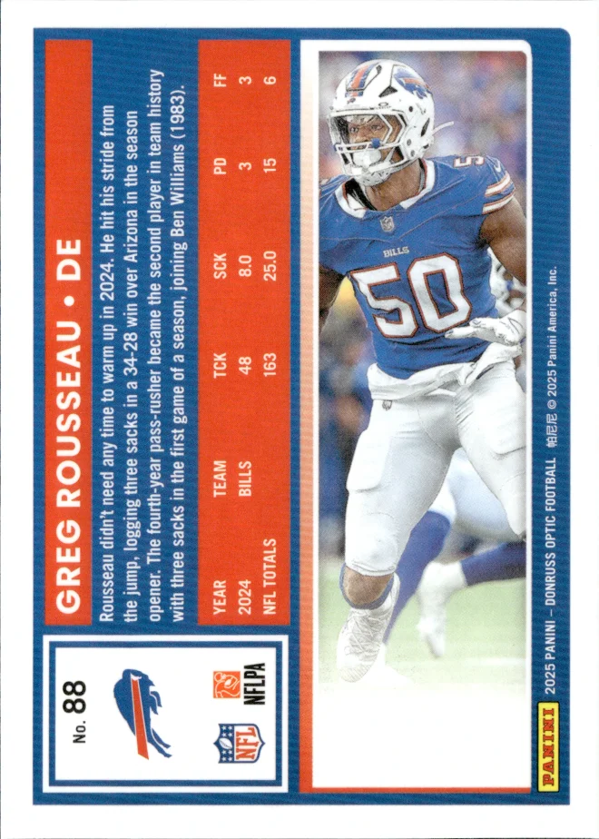 Greg Rousseau card back