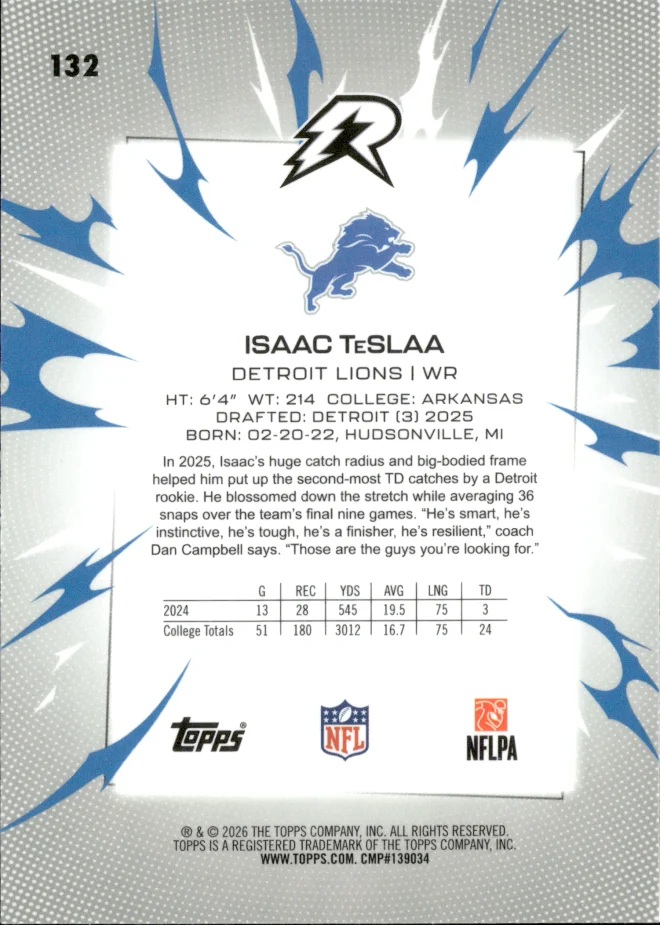 Isaac TeSlaa card back