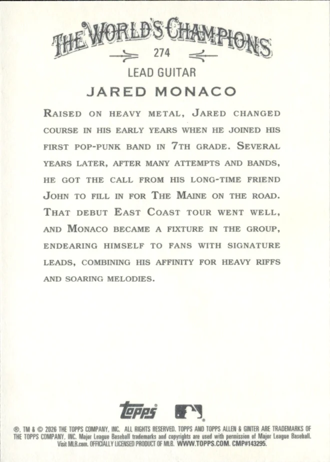 Jared Monaco card back