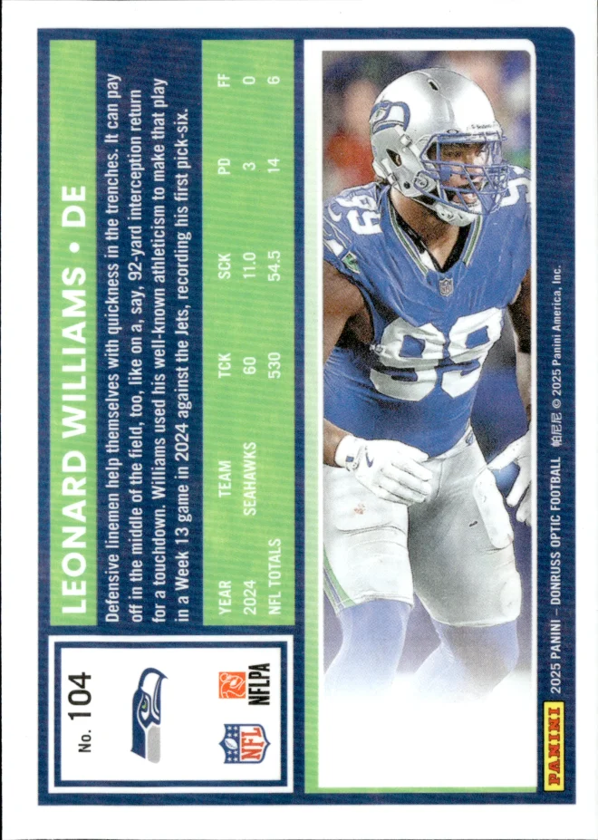 Leonard Williams card back