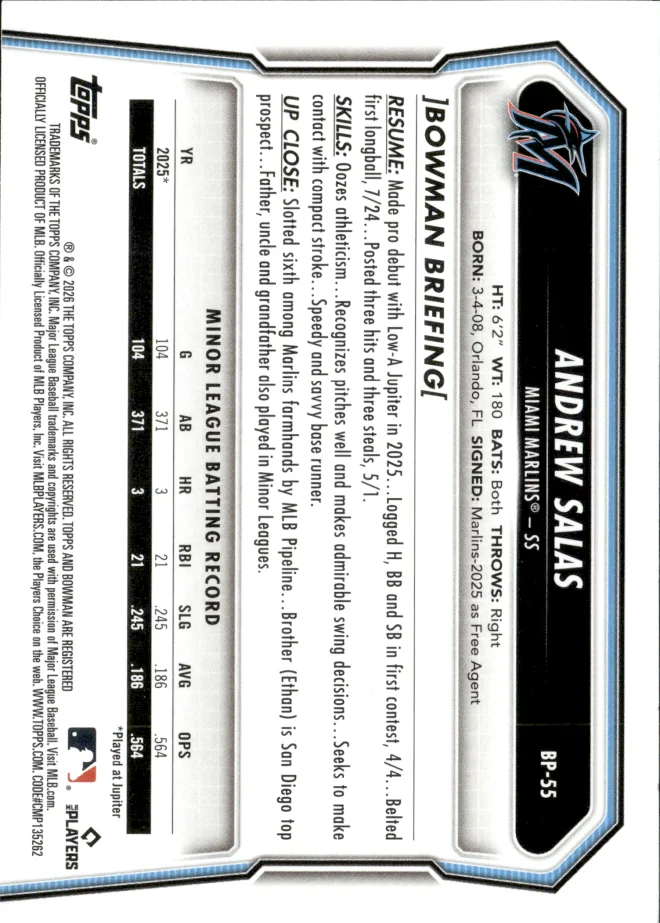 Andrew Salas card back