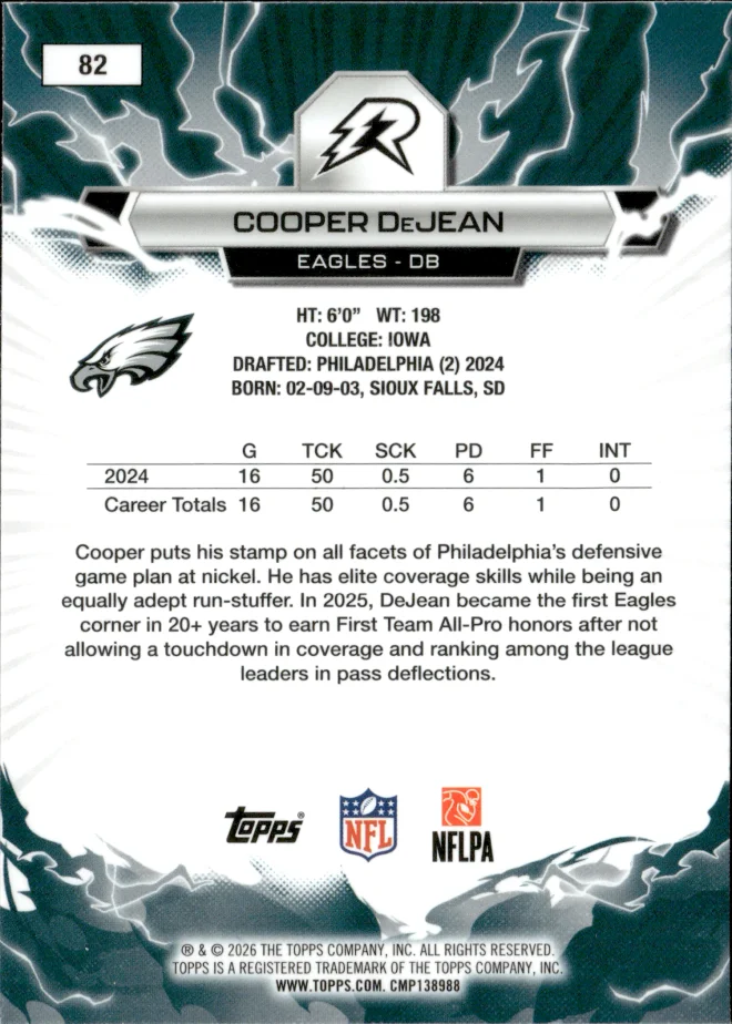 Cooper DeJean card back