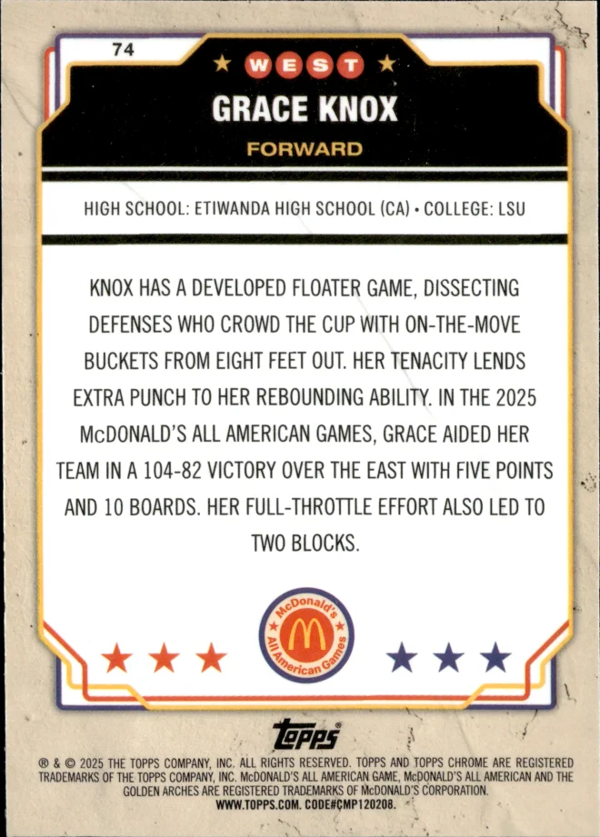 Grace Knox card back