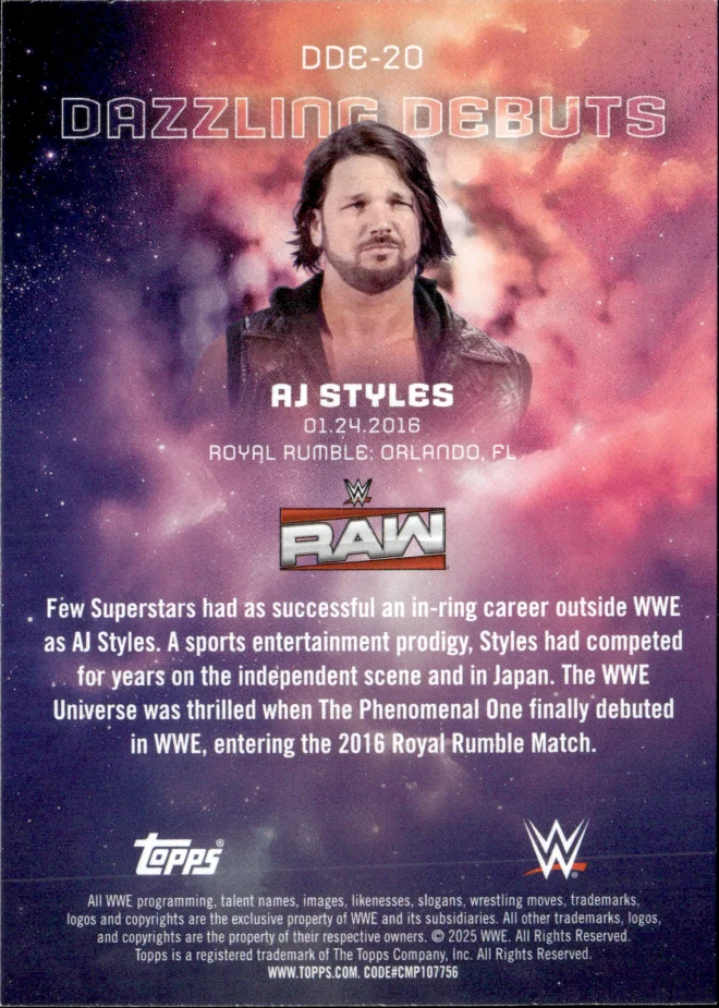AJ Styles card back