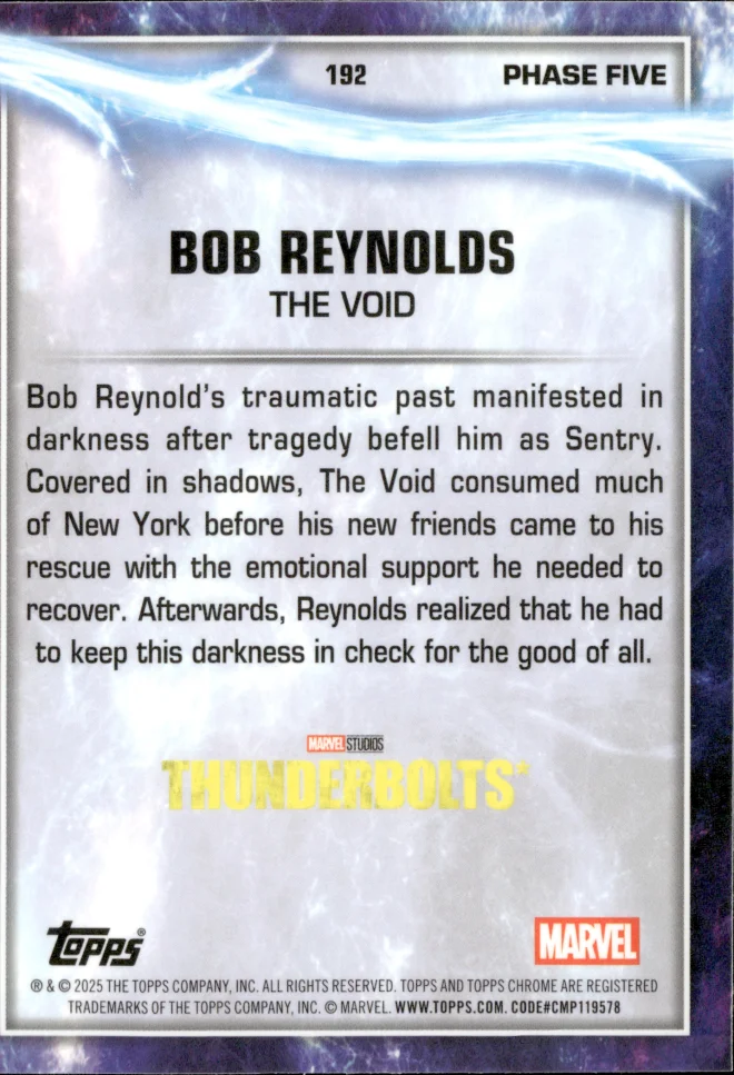 Bob Reynolds card back