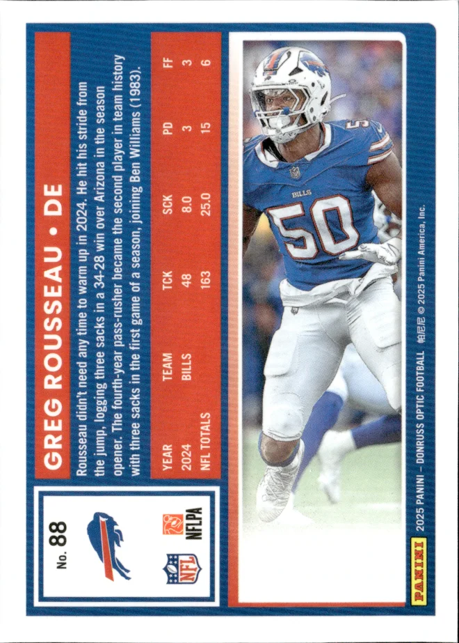 Greg Rousseau card back