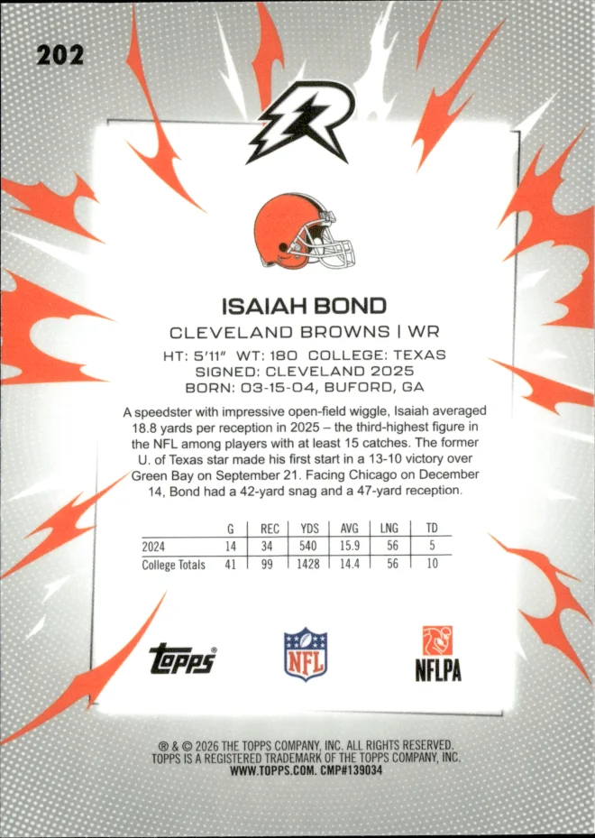 Isaiah Bond card back