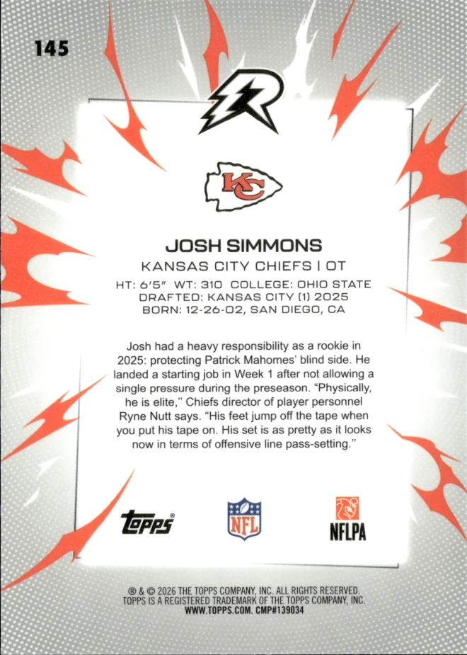 Josh Simmons card back