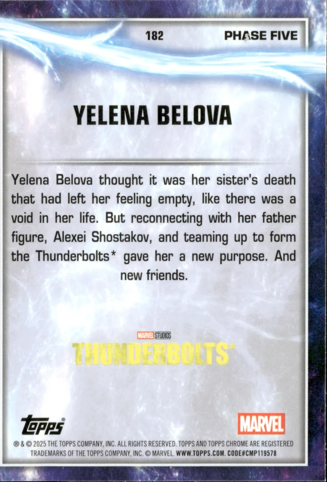 Yelena Belova card back
