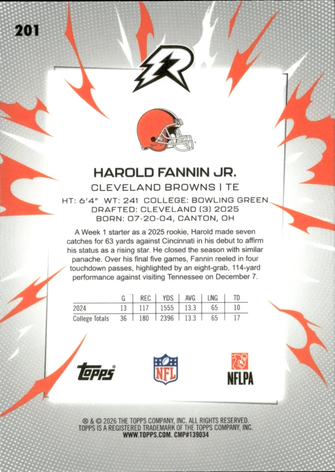 Harold Fannin Jr. card back