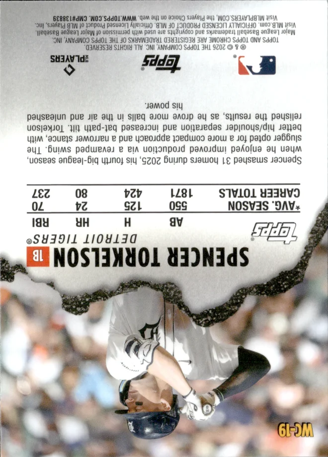 Spencer Torkelson card back