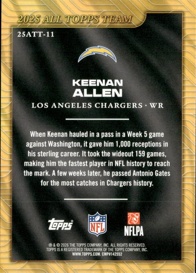 Keenan Allen card back