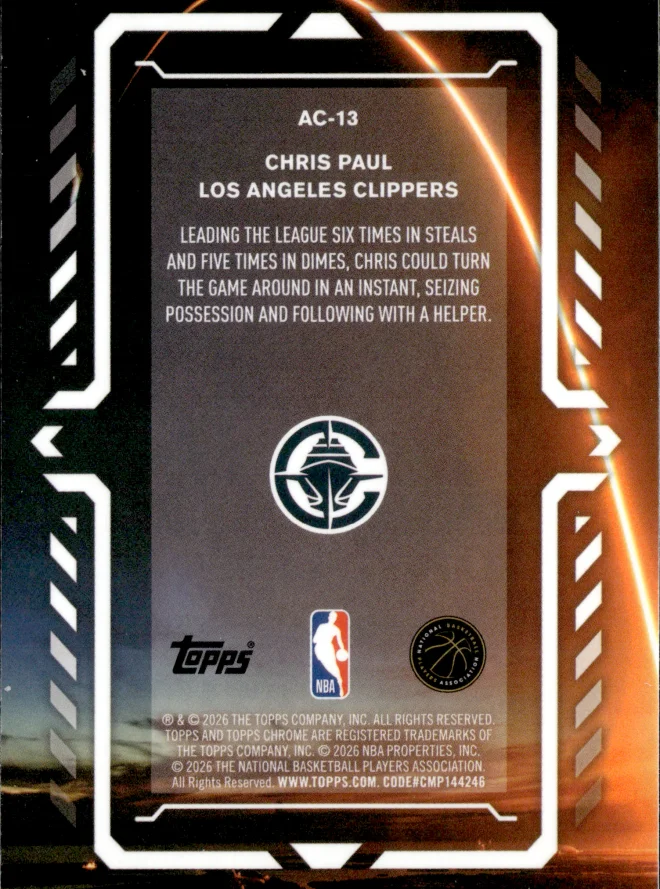 Chris Paul card back